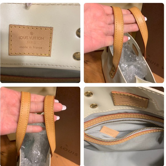 ❌Sold❌ Authentic Louis Vuitton Reade PM in white vernis leather - Picture 12 of 13